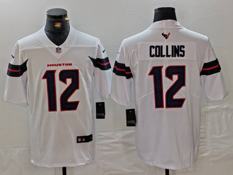 Men Houston Texans #12 Collins White Second generations 2025 Nike Limited NFL Jersey style 1->houston texans->NFL Jersey